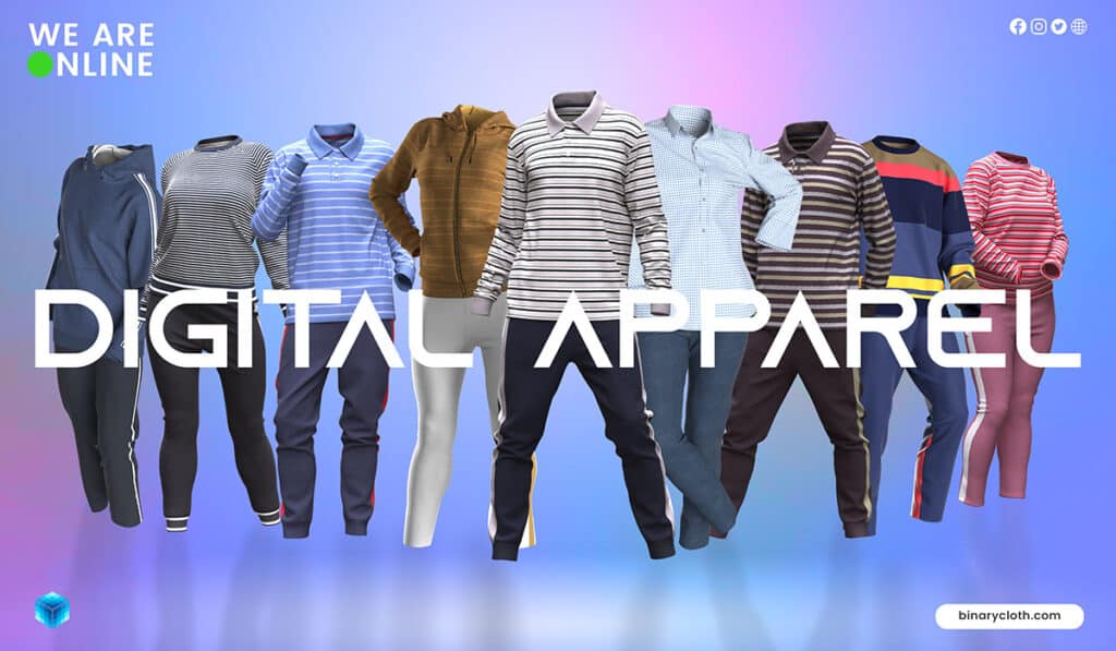Binarycloth Social Media Banner Digital apparel collection virtual sample collection
