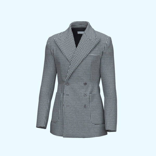 3D Houndstooth Men's Blazer - Image 3