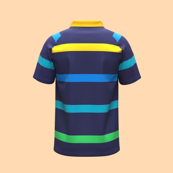 Men's Striped Polo Shirt - Image 3