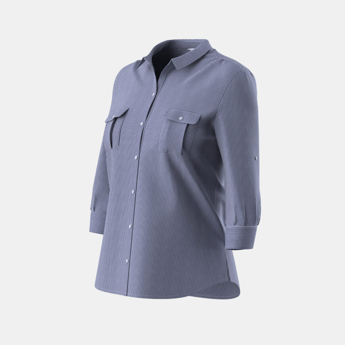 Women's Double Pocket Check Shirt - Image 2