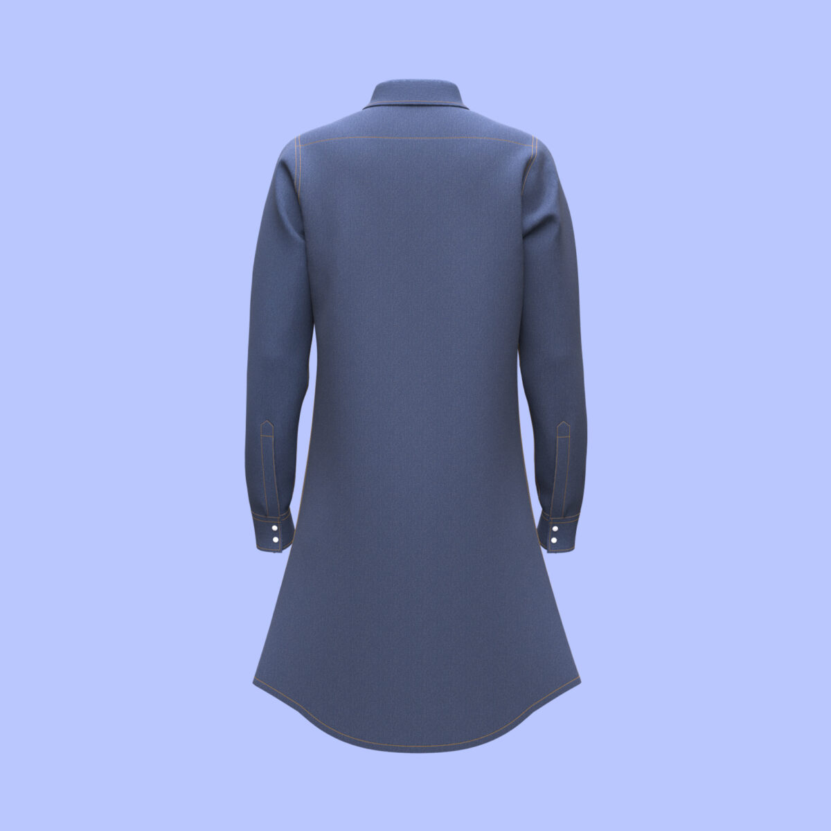 Women's Long Denim Shirt - Image 2