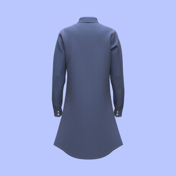 Women's Long Denim Shirt - Image 2