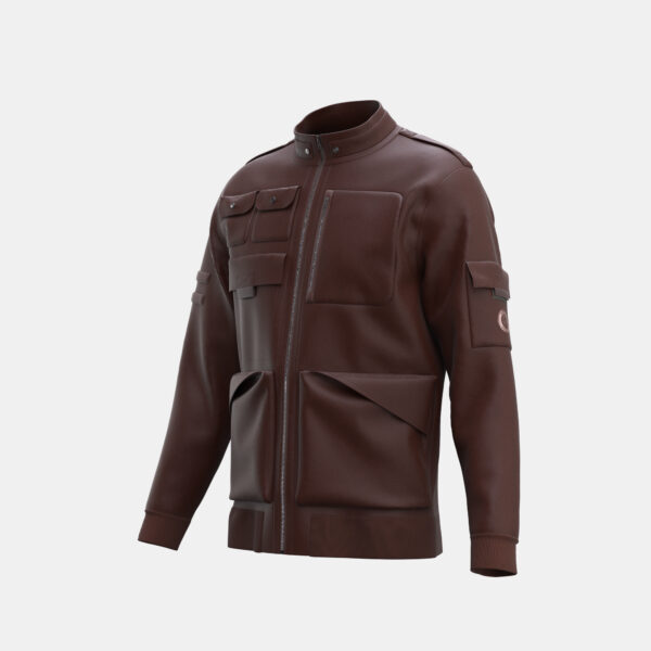 Men's Multipocket Leather Jacket - Image 3