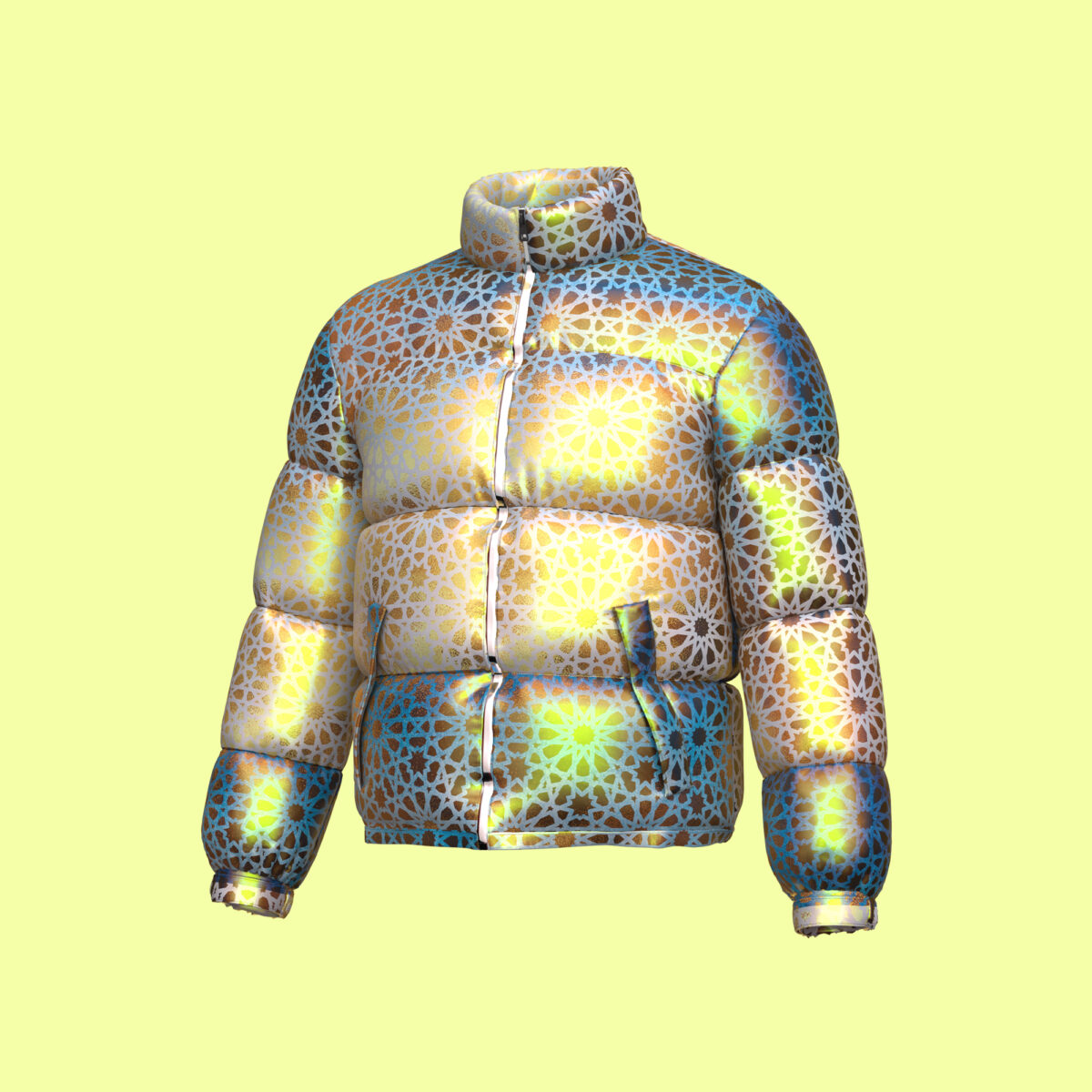 3D Geometrical Padded Jacket - Image 3