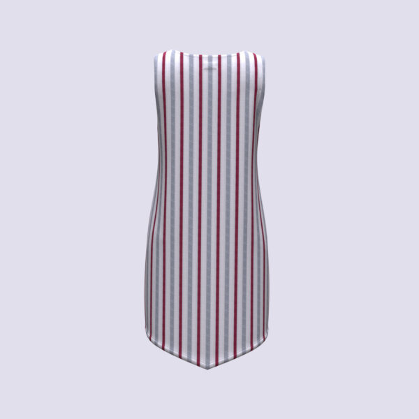 Crimson Striped Sleeveless Tunic - Image 3