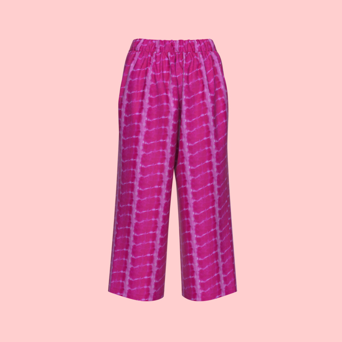 Pink Wave Wide-Leg Palazzo - Image 2