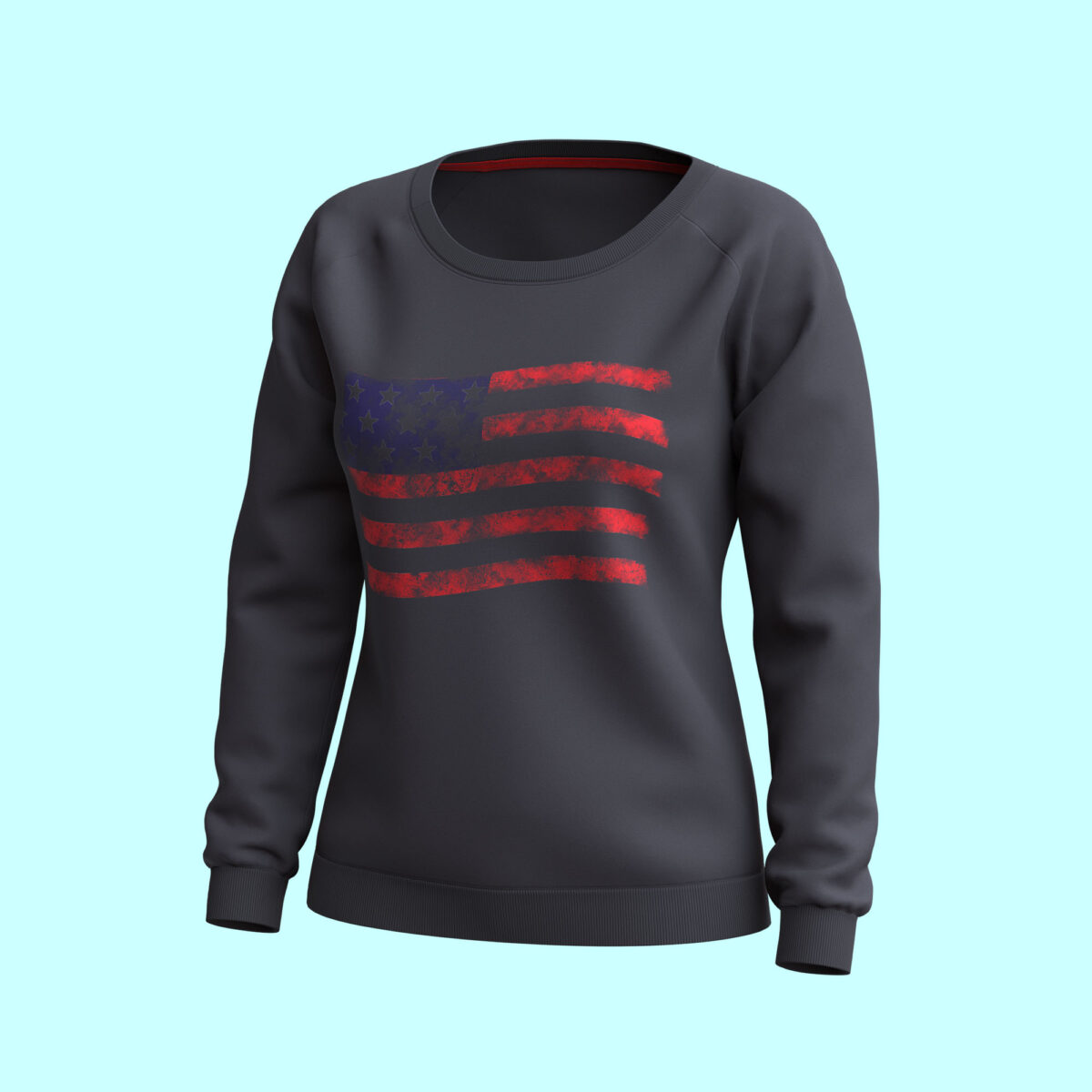 Women's Sweatshirt Flag Print - Image 2