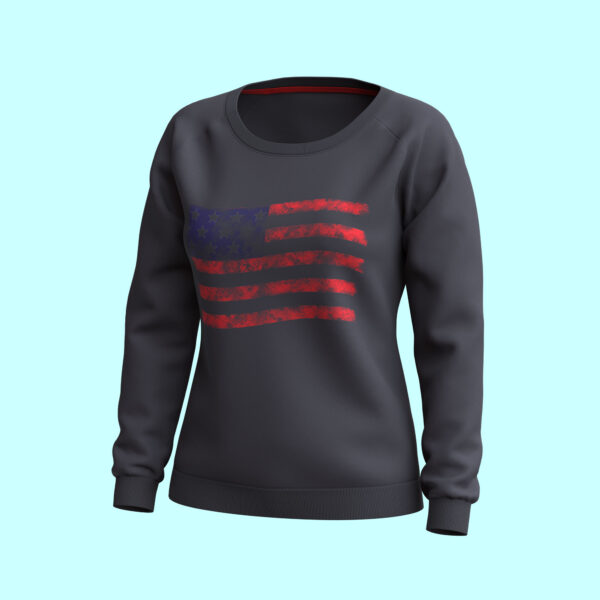 Women's Sweatshirt Flag Print - Image 2